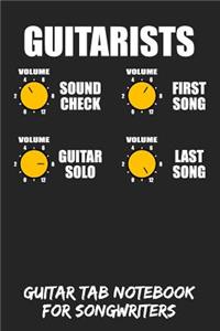 Guitarists - Volume Sound Check First Song Guitar Solo Last Song