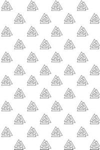 Viking Pattern - White Valknut Decoration