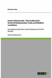 Unterrichtsstunde, Themenbereich
