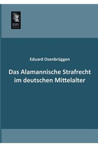 Alamannische Strafrecht Im Deutschen Mittelalter