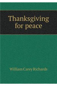 Thanksgiving for peace