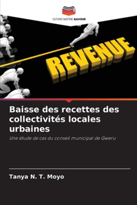 Baisse des recettes des collectivités locales urbaines