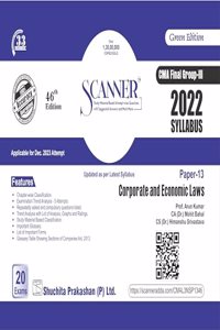 Corporate and Economic Laws (Paper 13 | Gr. III | CMA Final) Scanner - Including questions and solutions | 2022 Syllabus | Applicable for Dec. 2023 Exam | Green Edition