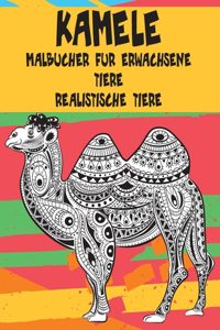 Malbücher für Erwachsene - Realistische Tiere - Tiere - Kamele