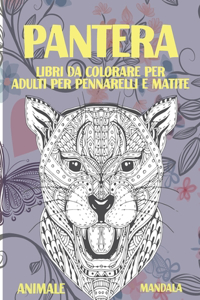 Libri da colorare per adulti per pennarelli e matite - Mandala - Animale - Pantera