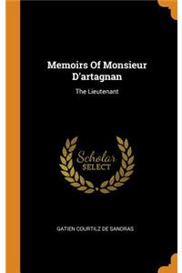 Memoirs Of Monsieur D'artagnan