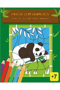 Pintar com números Livro de colorir para crianças