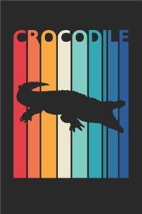 Vintage Crocodile Notebook - Gift for Animal Lover - Colorful Crocodile Diary - Retro Crocodile Journal