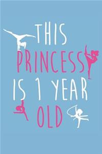 Gymnastics Notebook - 1 Year Old Gymnastics Journal - 1st Birthday Gift for Gymnast - Gymnastics Diary