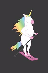 Einhorn als Skifahrer