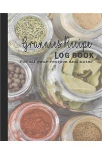 Grannies Recipe Log Book