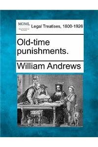 Old-Time Punishments.