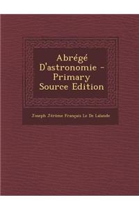 Abrege D'Astronomie
