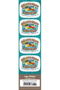 Vacation Bible School Vbs 2018 Rolling River Rampage Logo Stickers: Experience the Ride of a Lifetime With God! - Package of 24