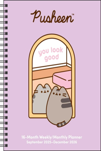 Pusheen 16-Month 2025-2026 Weekly/Monthly Planner Calendar