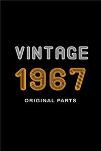 Retro Birthday - Vintage 1967 Notebook Original Parts Gift