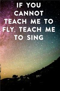 If you cannot teach me to fly, teach me to sing