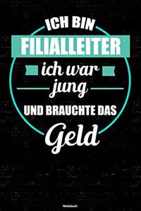 Ich bin Filialleiter ich war jung und brauchte das Geld Notizbuch
