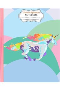 Colorful Unicorn Splashart Notebook