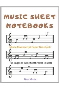 Music Sheet Notebooks
