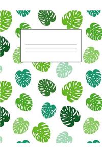 Tropical Hawaiian Monstera Leaves School Supplies