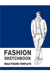 Fashion Sketchbook Male Figure Template