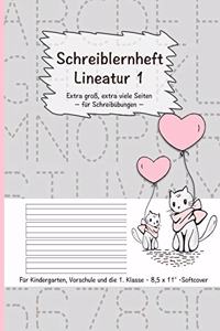 Schreiblernheft Lineatur 1