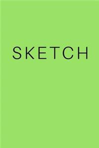 Sketch - Art Sketch Book / Bright Green Notebook