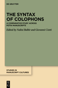 Syntax of Colophons