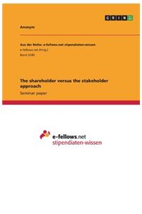 The shareholder versus the stakeholder approach