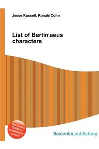 List of Bartimaeus Characters