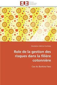 Role de la gestion des risques dans la filière cotonnière