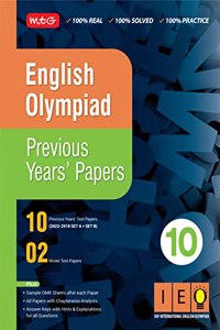 MTG English (IEO) Olympiad Previous Years Papers with Mock Test Papers Class 10 - Sample OMR Sheet with Chapterwise Analysis | SOF Olympiad Books For 2023-24 Exam MTG Editorial Board