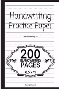 Handwriting Practice Paper for Kids
