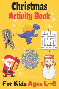 Christmas Activity Book For Kids Ages 4-8