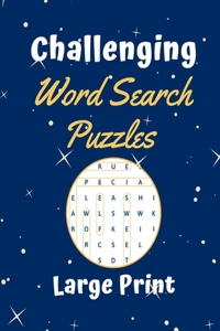 Challenging Word Search Puzzles Large Print