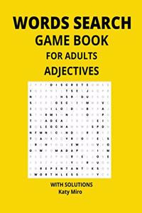 Words Search Game Book For Adults - Adjectives