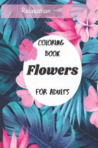 Flowers coloring book for adults