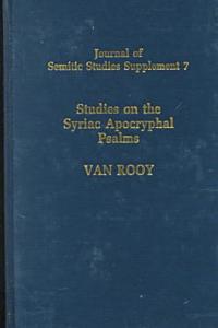 Studies on the Syriac Apocryphal Psalms