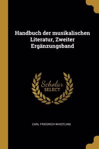 Handbuch der musikalischen Literatur, Zweiter Ergänzungsband