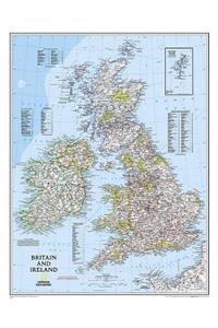 National Geographic Britain and Ireland Wall Map - Classic - Laminated (23.5 X 30.25 In)