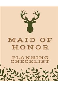 Maid Of Honor Planning Checklist