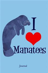 I Love Manatees Journal