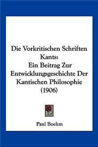 Vorkritischen Schriften Kants