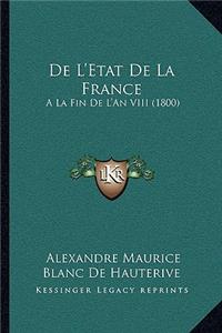 De L'Etat De La France