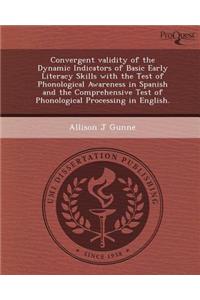 Convergent Validity of the Dynamic Indicators of Basic Early Literacy Skills with the Test of Phonological Awareness in Spanish and the Comprehensive