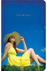 Small Elastic Closure Journal - Girl in Yellow Sundress