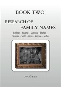 Book Two Research of Family Names