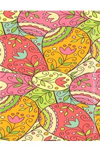 Beautful Pink and Blue Flower Pattern 2017 Acadamic Monly Planner