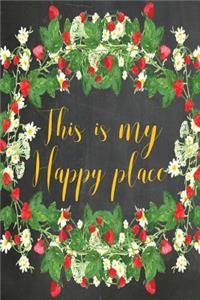 Chalkboard Journal - This Is My Happy Place (Bright Yellow)